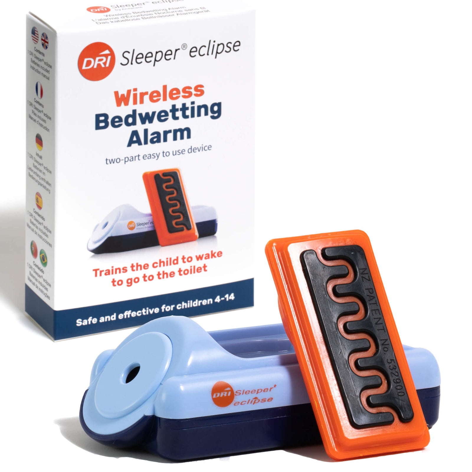 DRI Sleeper Eclipse Wireless Bedwetting Alarm. Safe and effective for